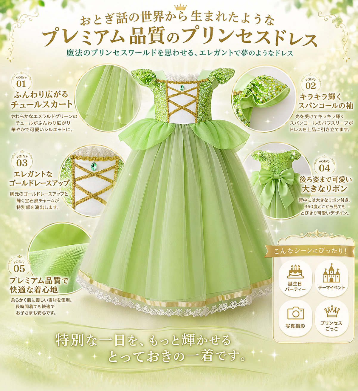 エメラルドプリンセス ドレス