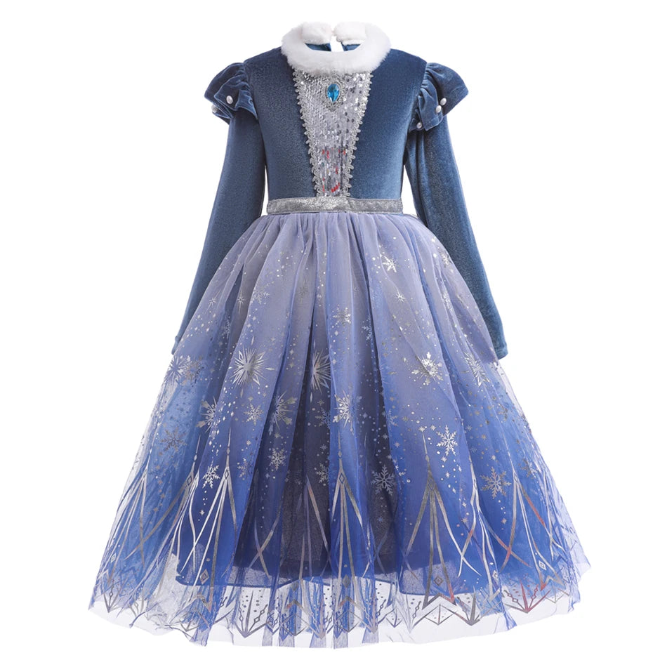 Winter Princess Snow Elegance Dress (Long Sleeve)