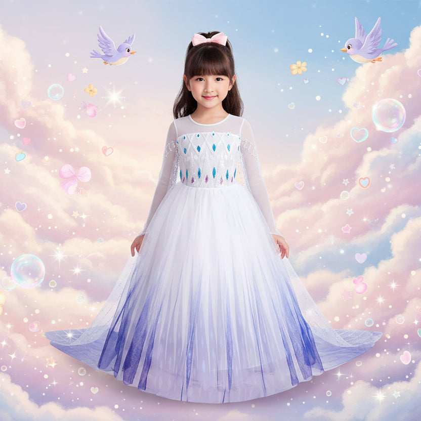 Crystal Snow Elegant Princess Dress