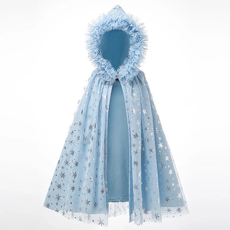 スノーフレークスパークル フード付きケープ