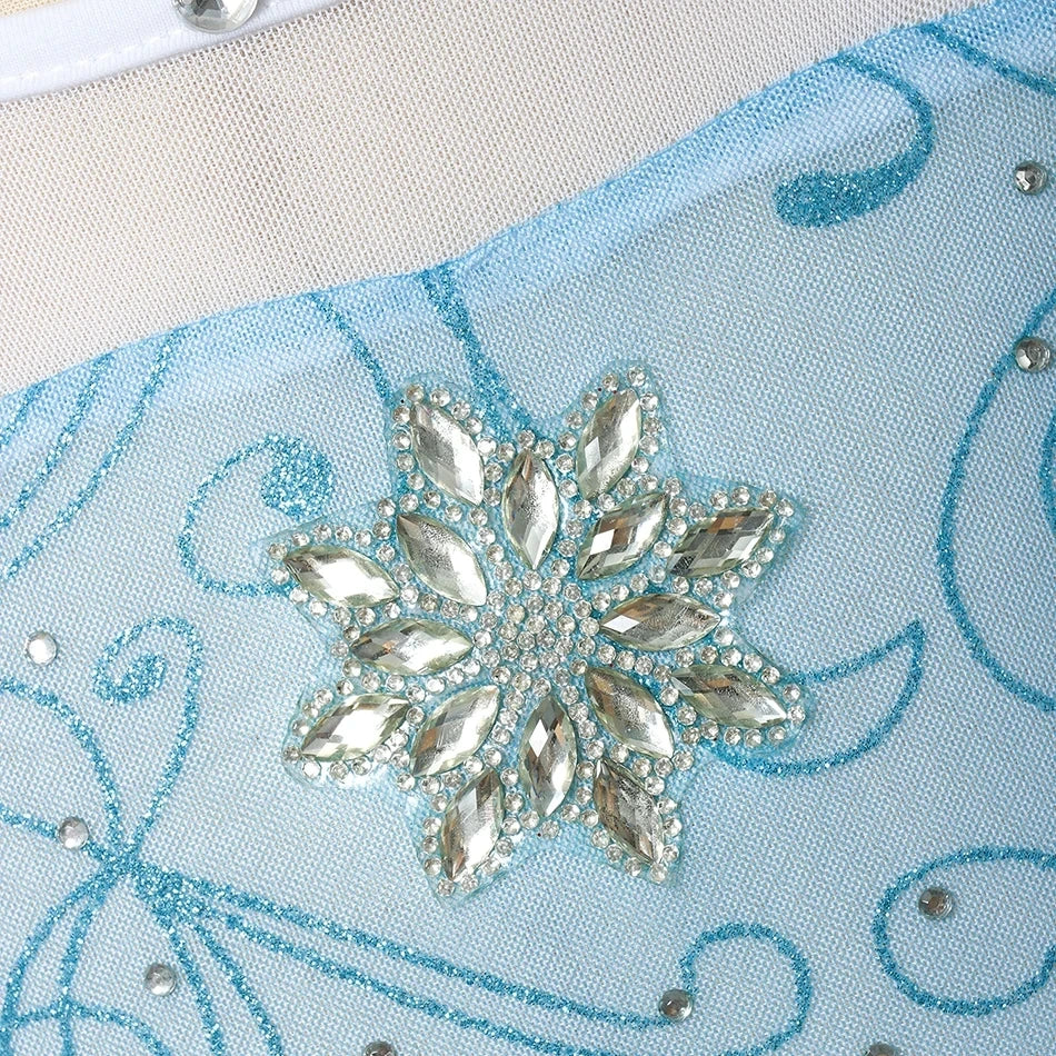 Crystal Blue Snow Princess Light Dress