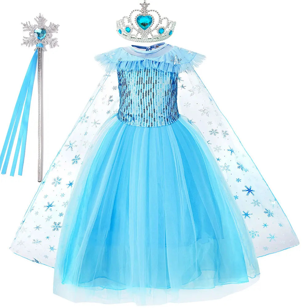 クリスタルブルー・スノープリンセスドレス