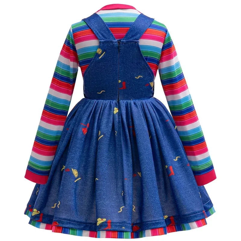 カラフルストライプ ハロウィンドレス