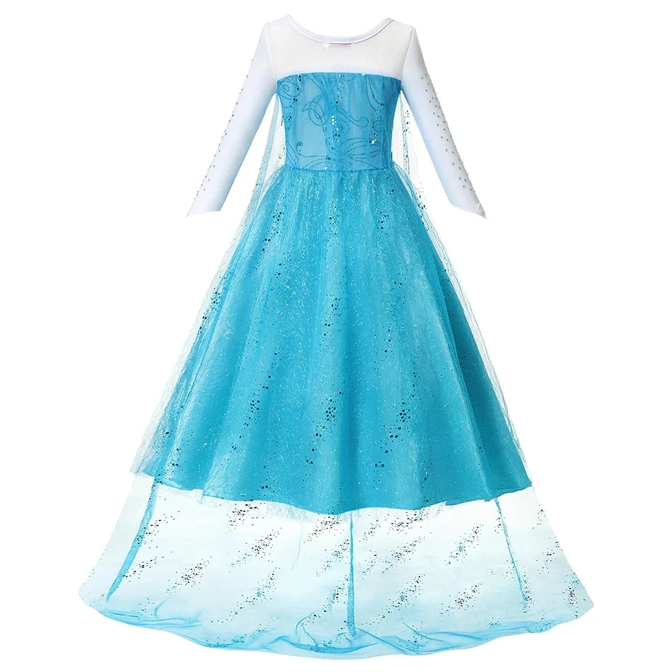 Crystal Blue Snow Princess Light Dress