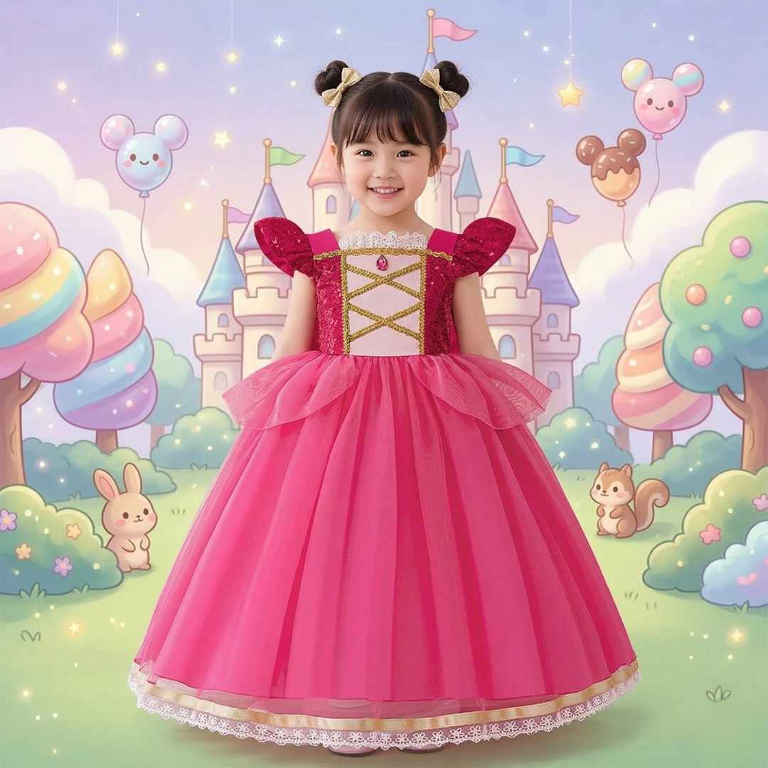 ロイヤルピンク プリンセスドレス