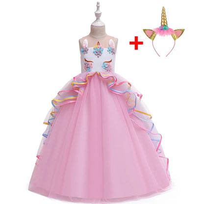 マジカルユニコーン・プリンセスドレス（ウィング＆ヘッドバンド付き）