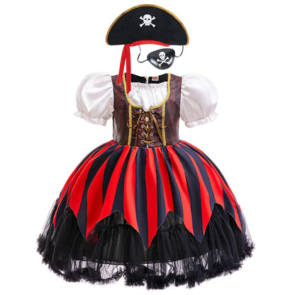 パイレーツ コスチュームドレス（帽子＆アイパッチ付き）