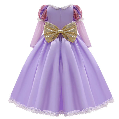 長袖フェアリーテイル プリンセスドレス（ライラック×ゴールド）