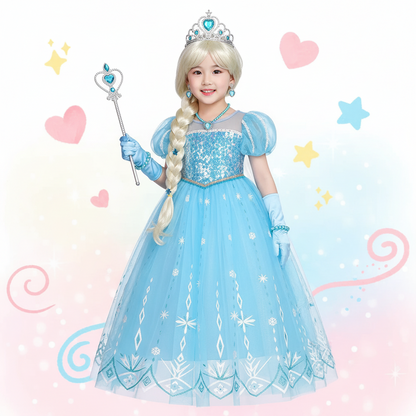 クリスタルブルー・スノードリームプリンセスドレス